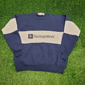 Vintage 80s Velva-Sheen Sweatshirt Women XL 21x24 Blue White